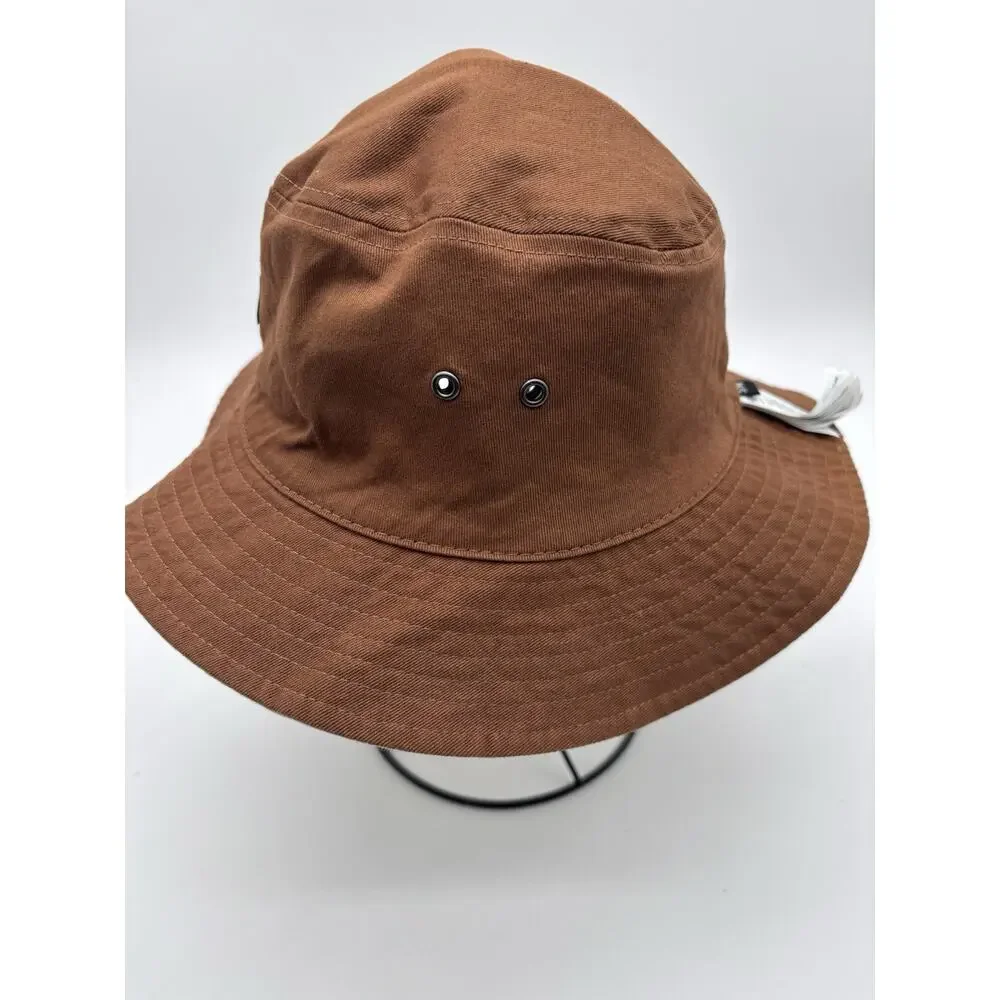 RVCA Women's Reversible Location Bucket Hat Gingham Floral Cream Pink S/M EUC